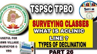 WHAT IS ACLINIC LINE amp AGONIC LINES   MAGNETIC DECLINATION TYPES  TELUGU SURVEYING CLASSES [upl. by Katharina]