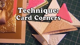 113 Technique How to make Card Corners for your Paper Projects [upl. by Silden]