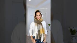 How to wear a scarf this Fall and Winter🧣Everything in my LTK scarf shorts howto tutorial [upl. by Akirehs191]