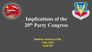 CASI Webinar Implications of the 20th century congress Dec 2022 [upl. by Adachi940]