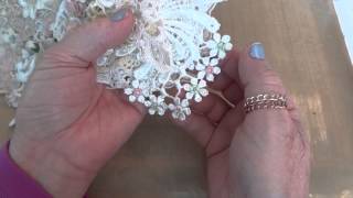 Shabby Chic Small Doily Mini Album Project Share [upl. by Babbie]