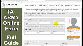 How to Apply Online TA Army Form  How to Join Territorial Army Force TA Registration [upl. by Novhaj471]