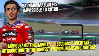 Until he almost fell chasing Marquez Bagnaia Marquez is impossible to catch [upl. by Eaj]