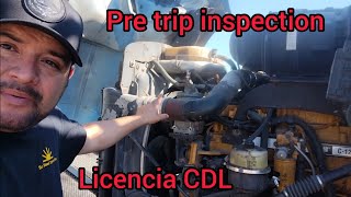 cómo hacer la inspección de un trailer en el examen de pre trip inspection camion semitruck [upl. by Akirej]