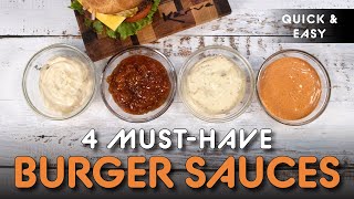 4 MustHave Burger Sauces for Your Summer Burgers  Gluten Free Dairy Free  gf explorers [upl. by Royal]