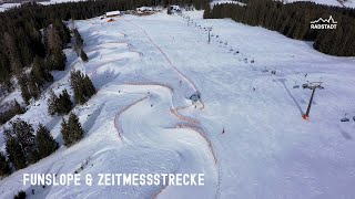 Funslope und Zeitmessstrecke auf der Skischaukel RadstadtAltenmarkt im SalzburgerLand 4K [upl. by Arytahs]