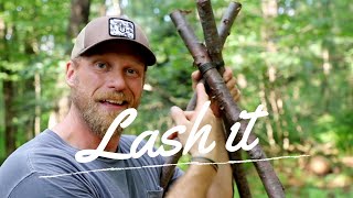 Lashing Made Easy Every Survivalist Needs to Watch This [upl. by Yesor]