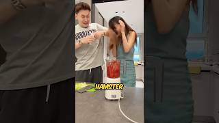 She Pranks Her Brother By Dropping His Hamster In The Mixer shortsvideo [upl. by Arlyn618]