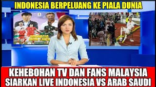 KEHEBOHAN TVFANS MALAYSIA LIVE SIARAN SERUNYA INDONESIA VS ARAB SAUDI [upl. by Ynabla]