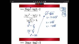 Alg2 Honors E 6B Solve Log Eqns [upl. by Ansaev]