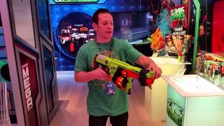 NERF  Doominator Demo Toy Fair 2015 [upl. by Namrak]