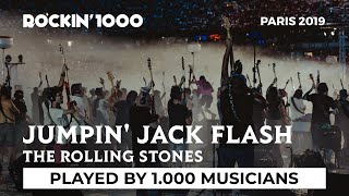 Jumpin Jack Flash  The Rolling Stones played by 1000 musicians  Rockin1000 [upl. by Hacceber]