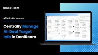 Centrally Manage All MampA Deal Target Information with DealRoom [upl. by Vinna]