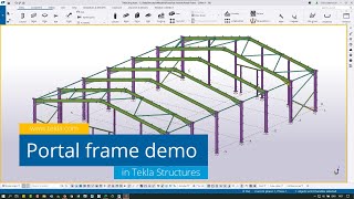 Tekla Structures  20 minute portal frame modelling [upl. by Paola]