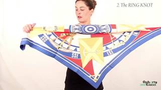 10 ways to KNOT your HERMES scarf  OPHERTY amp CIOCCI [upl. by Hekker]