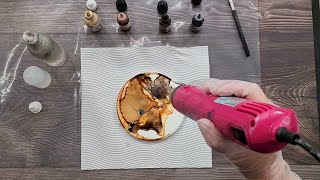 2070 Using Alcohol Inks To Create a Set Of Stunning Resin Coasters [upl. by Eelik]