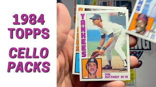 1984 Topps Baseball CELLO Pack Opening  BIG HIT Mattingly RC [upl. by Lerner]