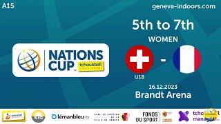 Switzerland M18  France – 5th to 7th women  Nations Cup Tchoukball 2023  DE [upl. by Ennoval]