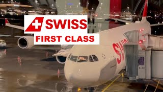 SWISS FIRST CLASS Airbus A340300 Zurich to Hong Kong [upl. by Clayson]