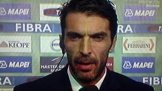 Buffon non voglio fare figure da pellegrino  Sassuolo Juventus 1 0 gol Sansone [upl. by Lanford]