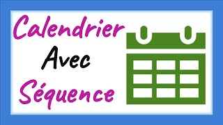 Utiliser la fonction séquence pour créer un Calendrier Mensuel dynamique 📆 [upl. by Aday79]