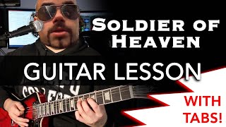 Sabaton  Soldier of Heaven Guitar Lesson WITH TABS [upl. by Nnorahs]