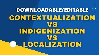 Free Downloadable PowerPoint on ContextualizationLocalizationIndigenizationcontextualization [upl. by Gigi]