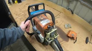 Replacing the gas line on a Stihl 028 chainsaw [upl. by Corene]