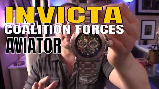 Invicta Watches Review  Invicta Aviator Coalition Forces Abalone Watch [upl. by Avid152]