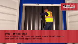 Shipping Container Divider Wall Installation [upl. by Elynad872]