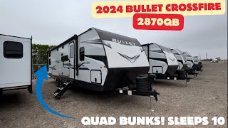 Quad Bunks Sleeps 10 2024 Keystone Bullet Crossfire 2870QB [upl. by Bury633]