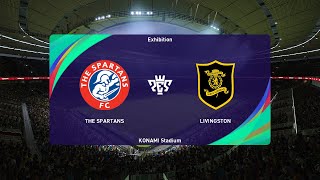 The Spartans FC vs Livingston 29062024 Club Friendlies PES 2021 [upl. by Leitao]