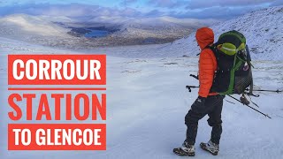 A WINTER Adventure Corrour Station to Glencoe Mini Thru Hike [upl. by Ajar847]