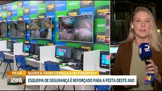 Preparativos a todo vapor para a Oktoberfest segurança com 250 câmeras em Blumenau [upl. by Karsten]