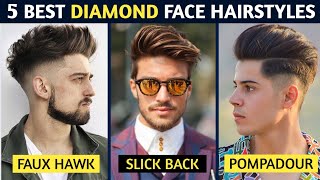 Diamond face shape hairstyle men  Hairstyles for diamond face shape  Diamond face hairstyle [upl. by Aylmer]