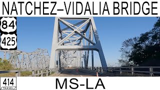 US 84425 The Natchez–Vidalia Bridge MississippiLouisiana [upl. by Hartzell]