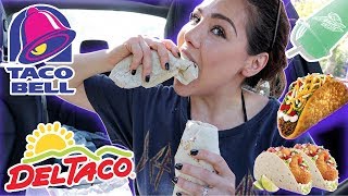 TACO BELL vs DEL TACO 먹방 MUKBANG 신메뉴 FAST FOOD REVIEW [upl. by Enidlarej910]