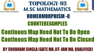 Continous map need not to be open continous map need not to be closed counter examples Topology [upl. by Missy]