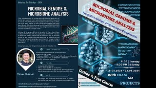 MICROBIAL GENOME amp MICROBIOME ANALYSIS 30062024 [upl. by Lura]