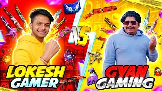 Lokesh Gamer Vs Gyan Gaming Best Gun Collection Battle Who Will Win The End 🤯 Garena Free Fire [upl. by Elpmid436]