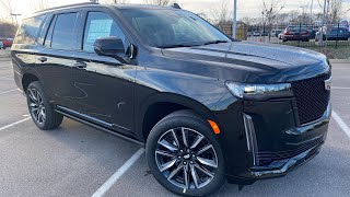 2022 Cadillac Escalade Sport POV Test Drive amp Review [upl. by Enirhtac28]