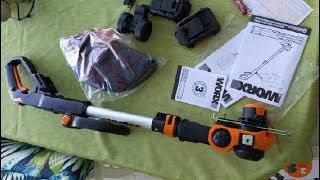 Worx String Trimmer Cordless GT3 0 20V PowerShare 12 Edger amp Weed Trimmer Review [upl. by Kacey]