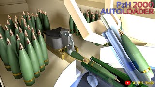 How a PzH 2000 Howitzer quotAutoloaderquot Works [upl. by Nerha]