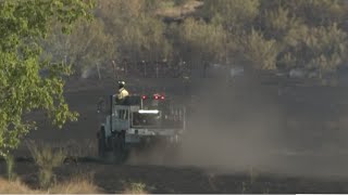 Traffic Alert SH 130 shut down near Lockhart due to grass fire [upl. by Gradey]