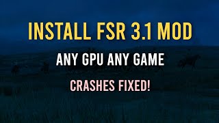 Install FSR 31 Frame Generation Mod Every GPU  Crashes Fixed Uniscaler 10  Download Link [upl. by Selinski]