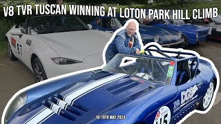 V8 TVR Tuscan winning at Loton Park Hill Climb 1819th May 2024 [upl. by Yssirhc]