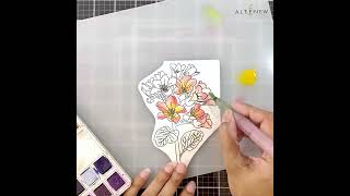 Watercolor flower techniques with bergenia builder [upl. by Enenej715]