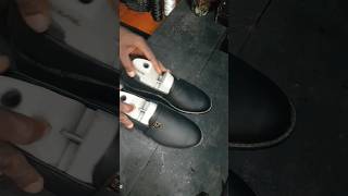 leather shoe making process shorts diy trending [upl. by Thagard277]