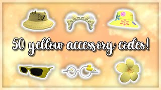 Yellow Roblox accessory codes 🌻 [upl. by Aseeram996]