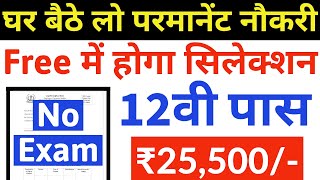 घर बैठे लो परमानेंट नौकरी Free मे होगा सिलेक्शन  12th pass government jobs  Latest govt jobs 2024 [upl. by Hole]